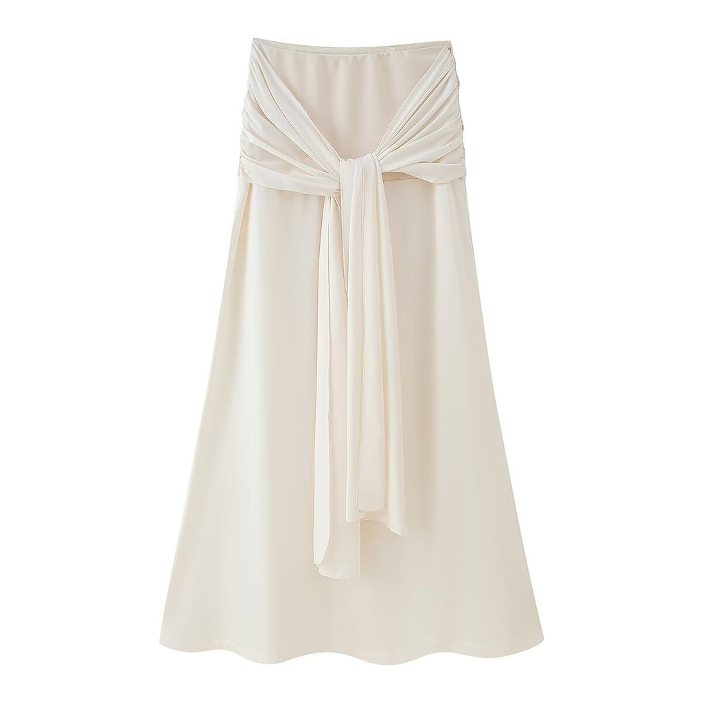 Scrunch Tube Top with Long Skirt and Tie
