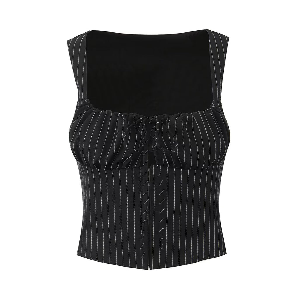 Sweetie Black and White Striped Skirt and Top Set