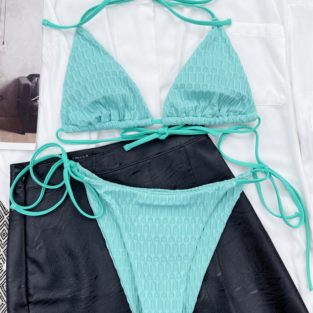Teal Triangle Bikini