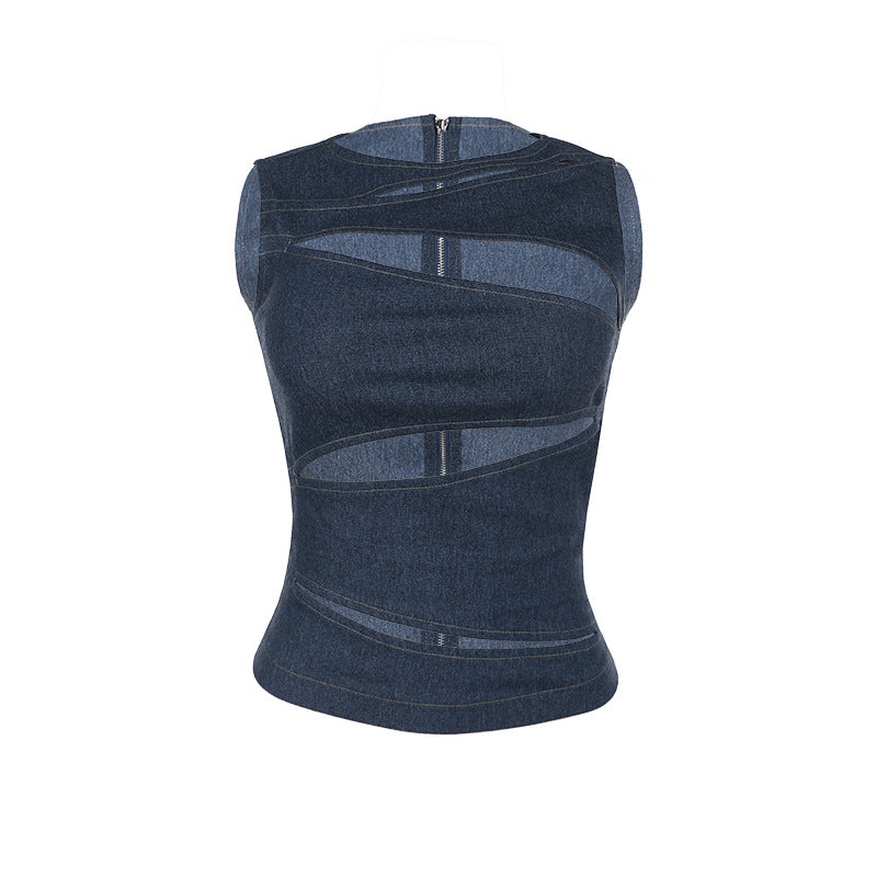 Denim Cut Out Tank