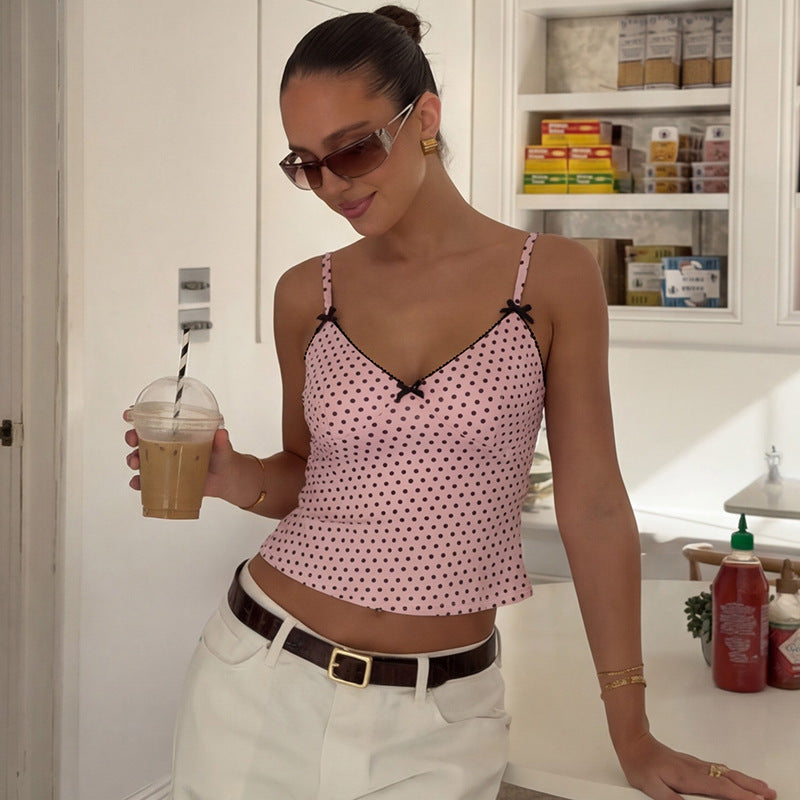 Emily Polka Dot Cami with Bows