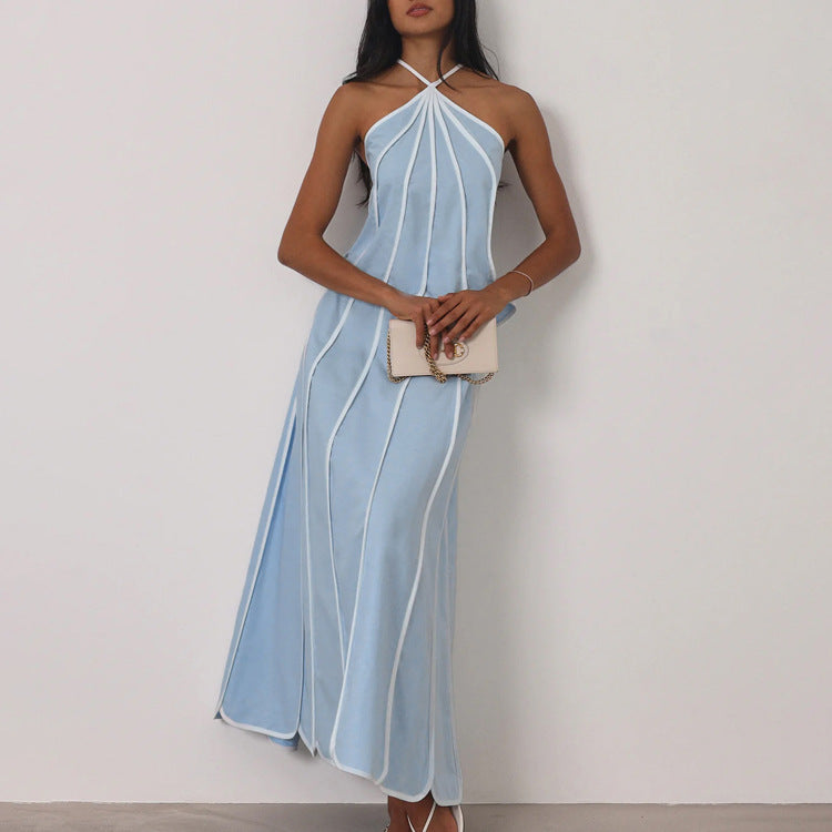 Baby Blue Halter Top Set