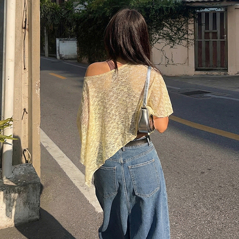 French Asymmetric Woolen Shawl