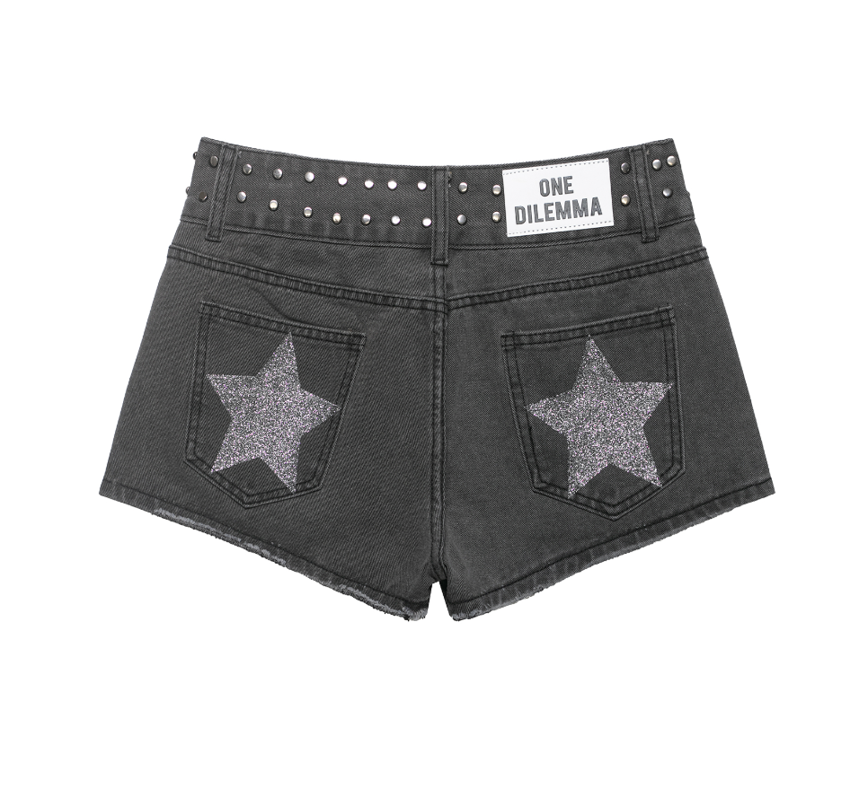 One Dilemma Studded Star Shorts